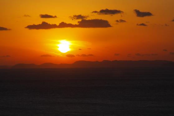 北緯33度線展望台の夕景