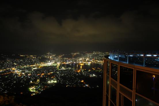 稲佐山展望塔と夜景