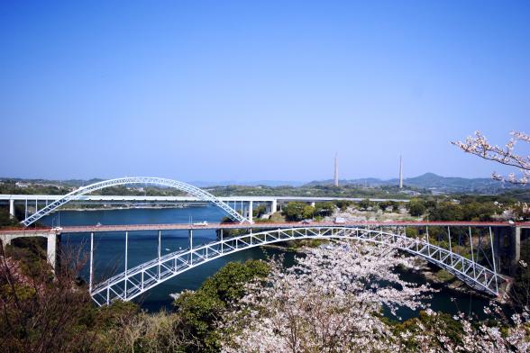 西海橋　桜1©SASEBO