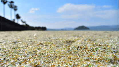ガラスの砂浜