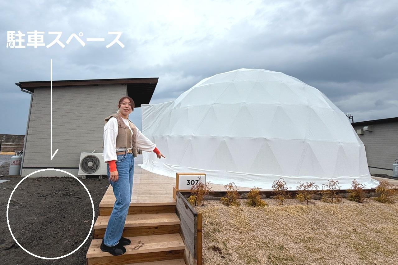 車はテントに横付けできます-1