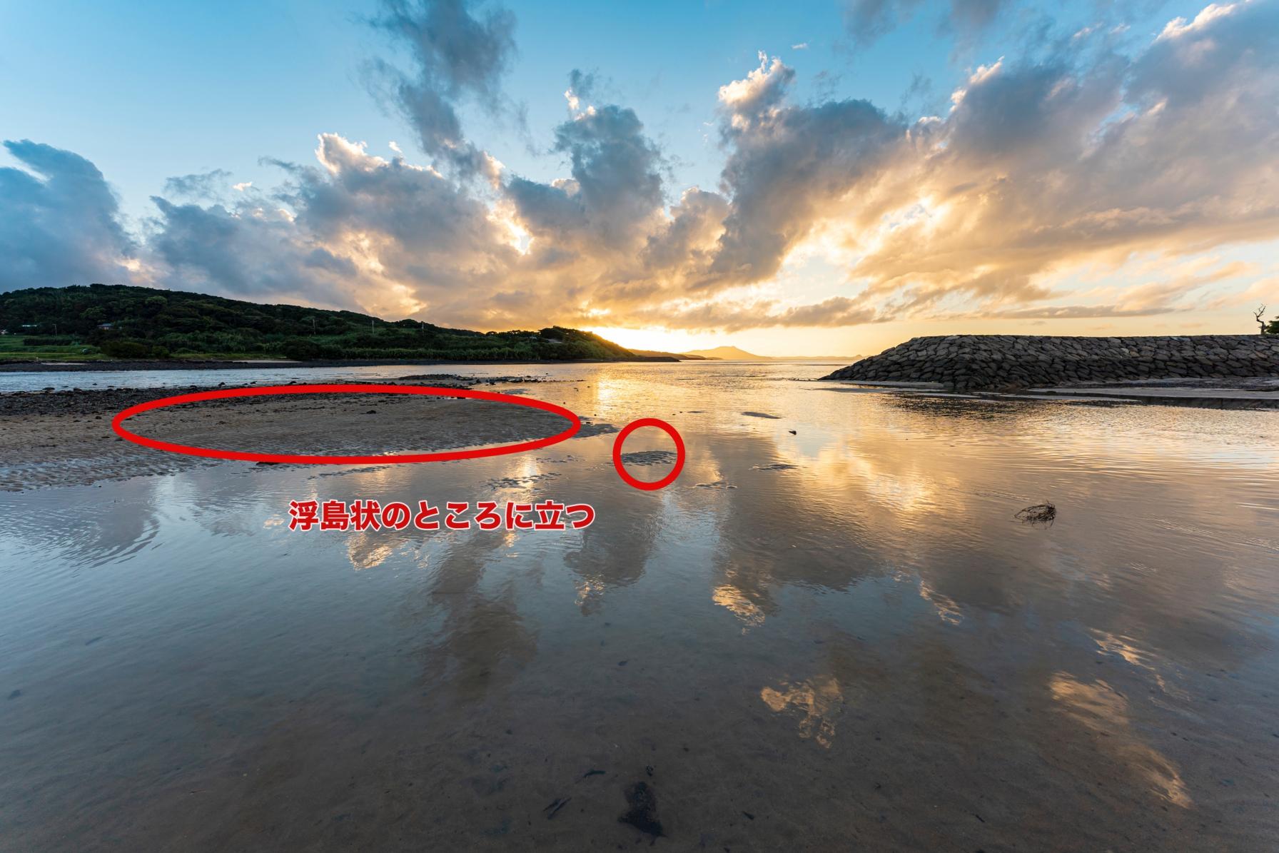 大崎海水浴場でウユニ塩湖のような写真を撮るには干潮を狙うべし！-1