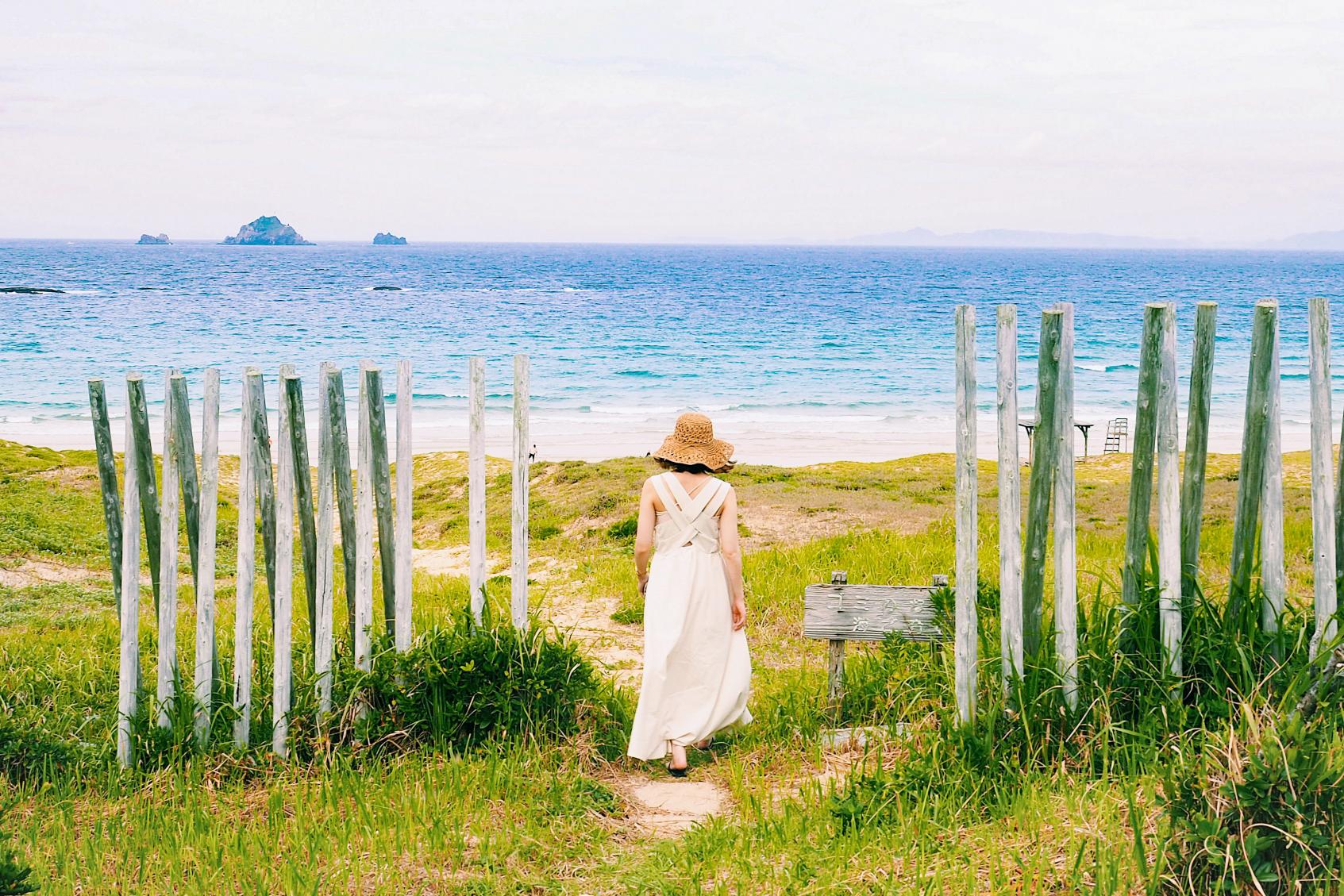 宇久島一番の目玉「大浜海水浴場」！コバルトブルーの絶景にひとめぼれ♡-0