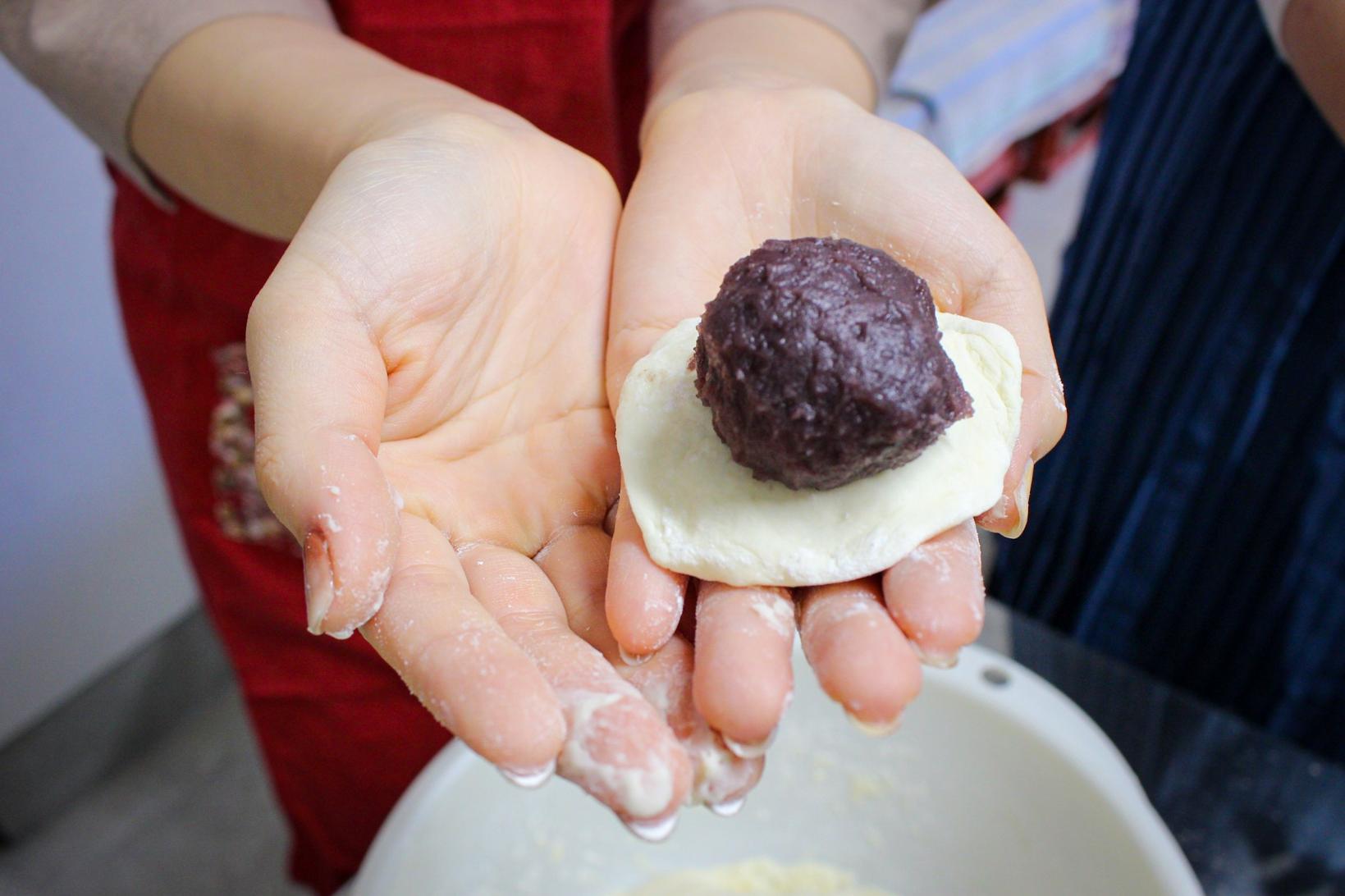 黒島のごちそう！「ふくれ饅頭」作りを体験★-0