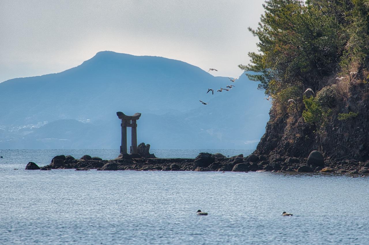 鳥居を目指して海岸沿いをひたすら歩きましょう-3