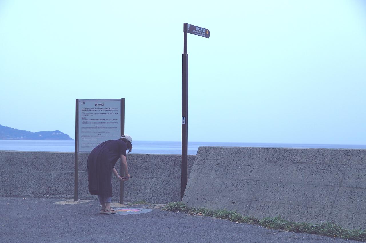 【 #12 畔の岩這】夕陽の落ちる畔の岩這で、カニと戯れるさるくちゃん-1