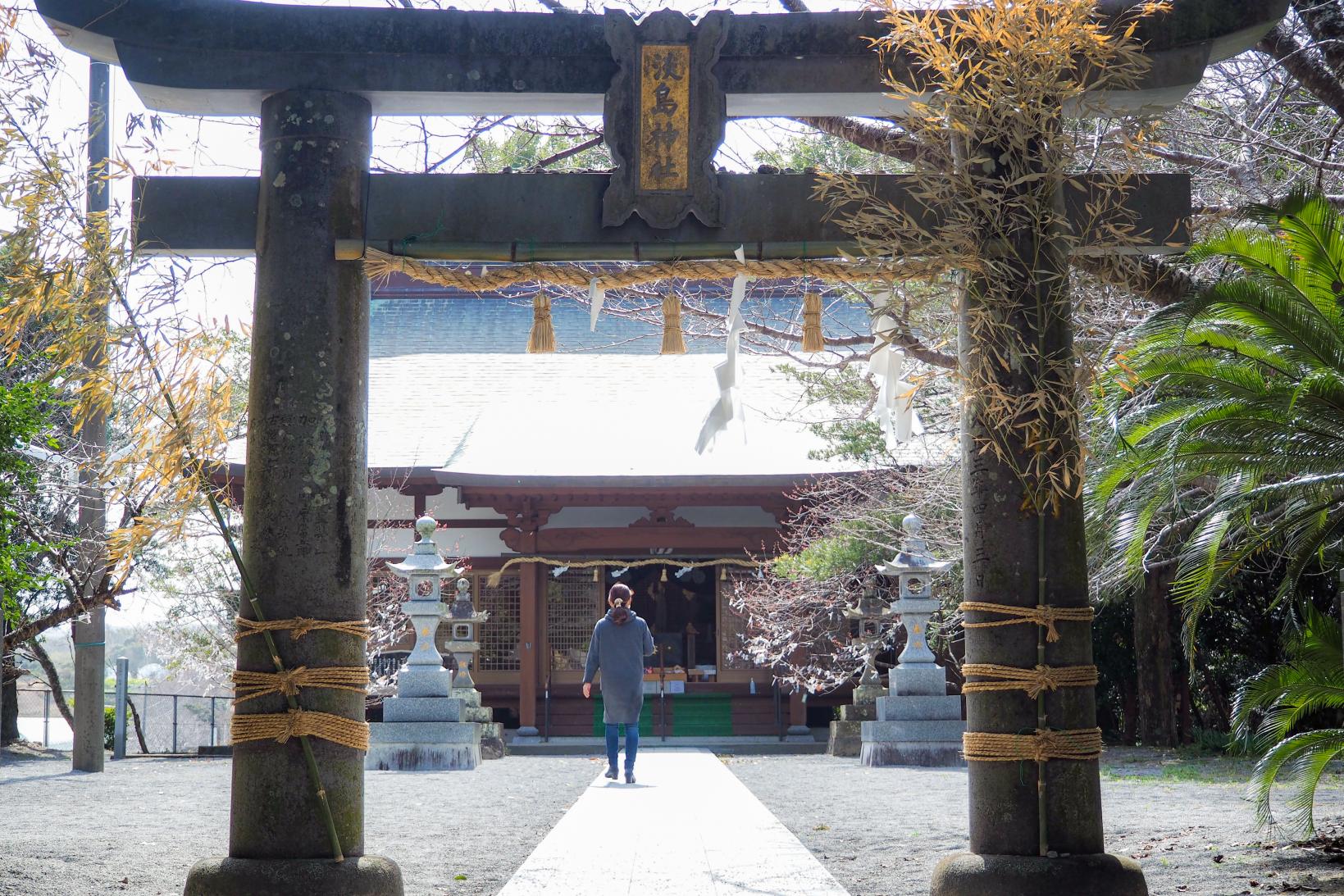 この小さな鳥居を潜れたら寿命が延びる⁉️雲仙の隠れたパワースポット「淡島神社」で健康祈願★-0