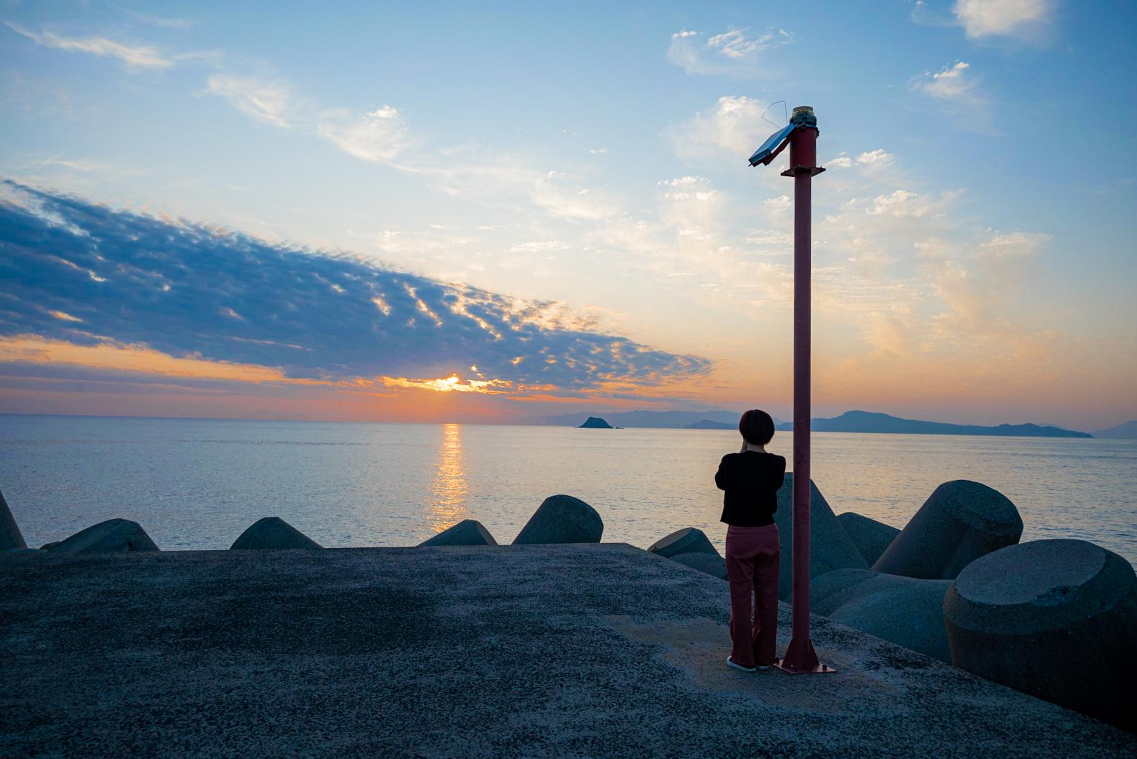 17:20頃　江島の夕陽は一見の価値あり！-0