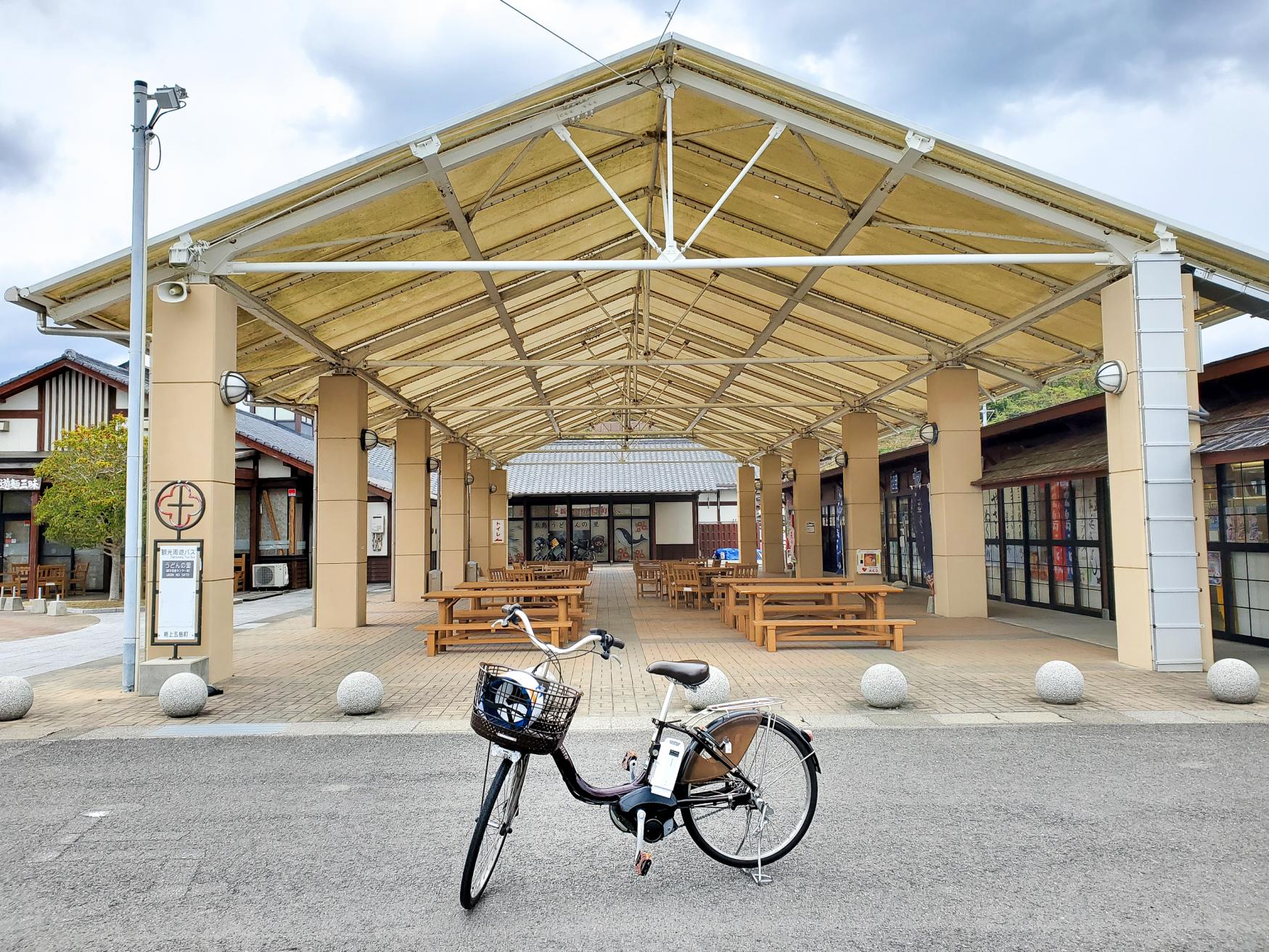 五島うどんの里で電動アシスト付き自転車を借りてビーチクリーンへ！-0