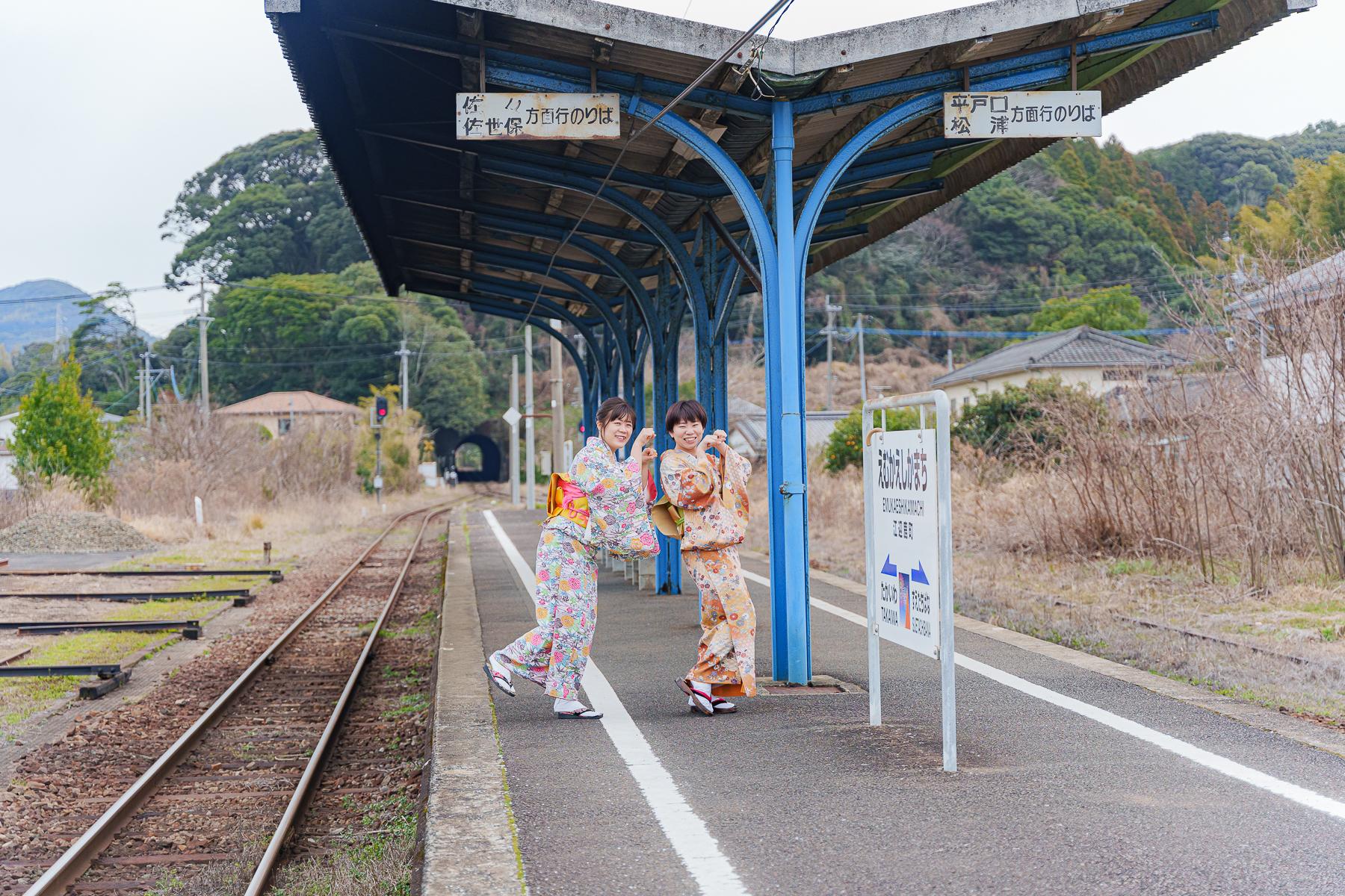 風情ある宿場町「江迎鹿町駅」に到着！-1