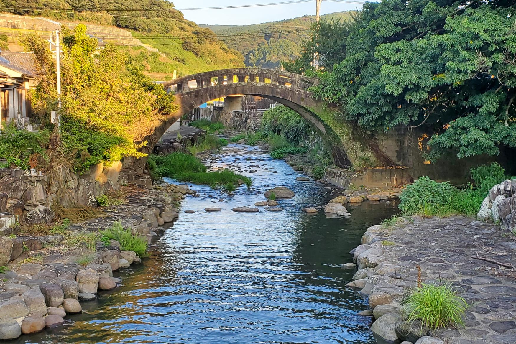 ③島原半島にも眼鏡橋！？小浜温泉街の南に位置する金浜眼鏡橋-0