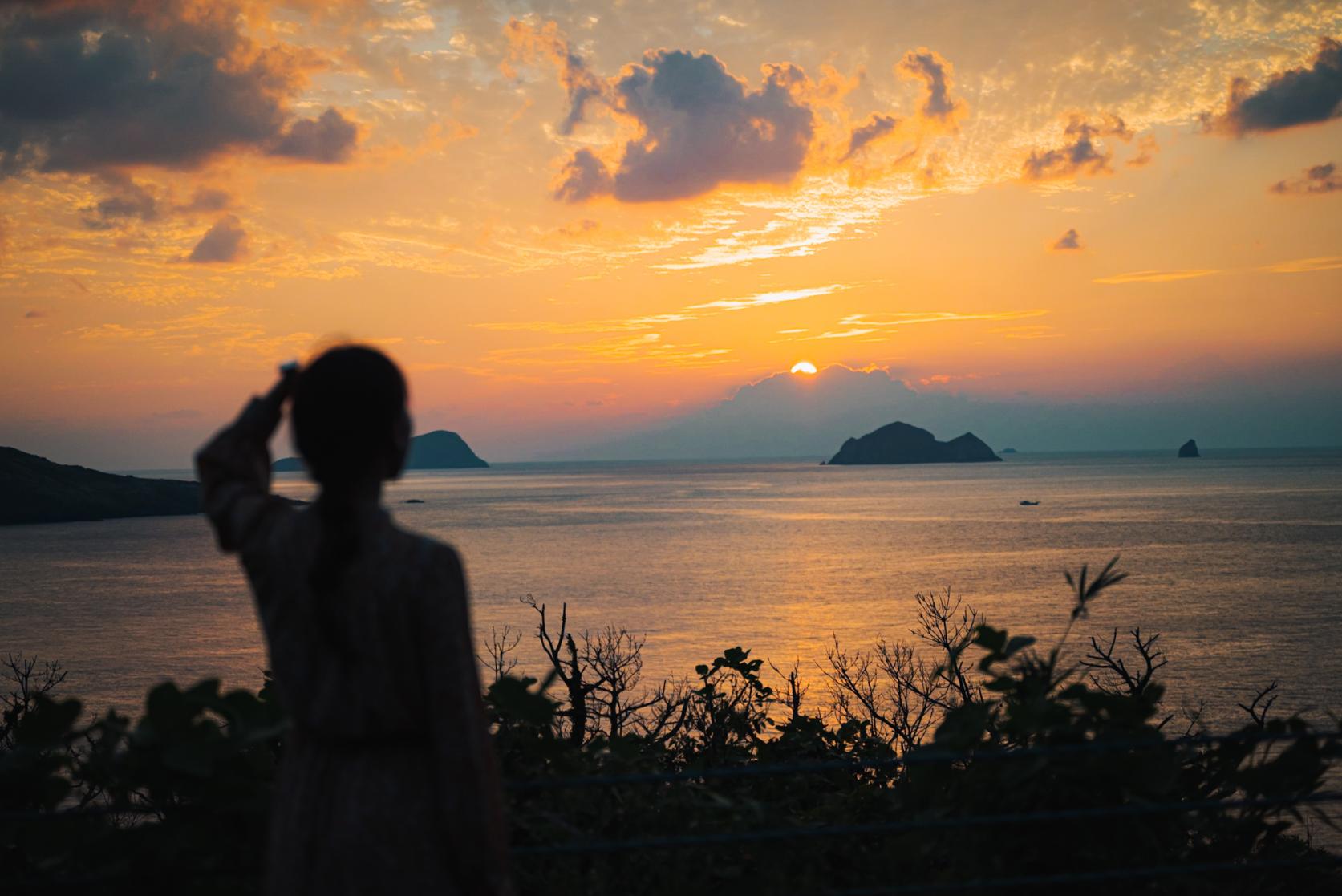 斑島（まだらじま）の夕陽に心から癒されて♪-0