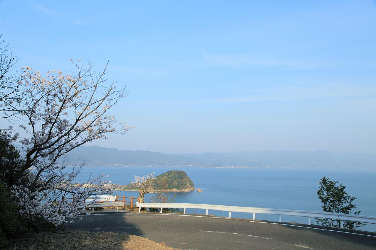公園を出た道路沿いには、大崎自然公園一帯を見渡せる展望所があります-2