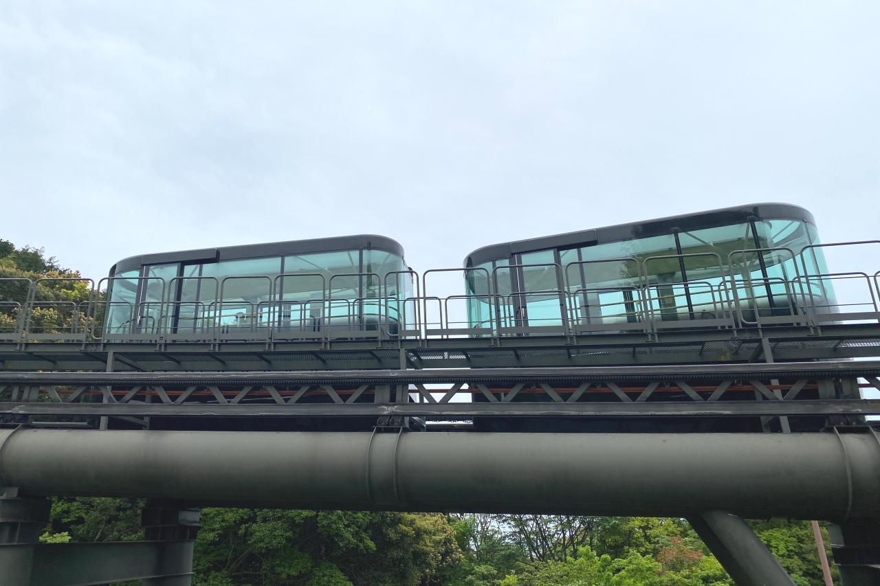 稲佐山へのアクセス②　スロープカー　【中腹駅～山頂駅】-3