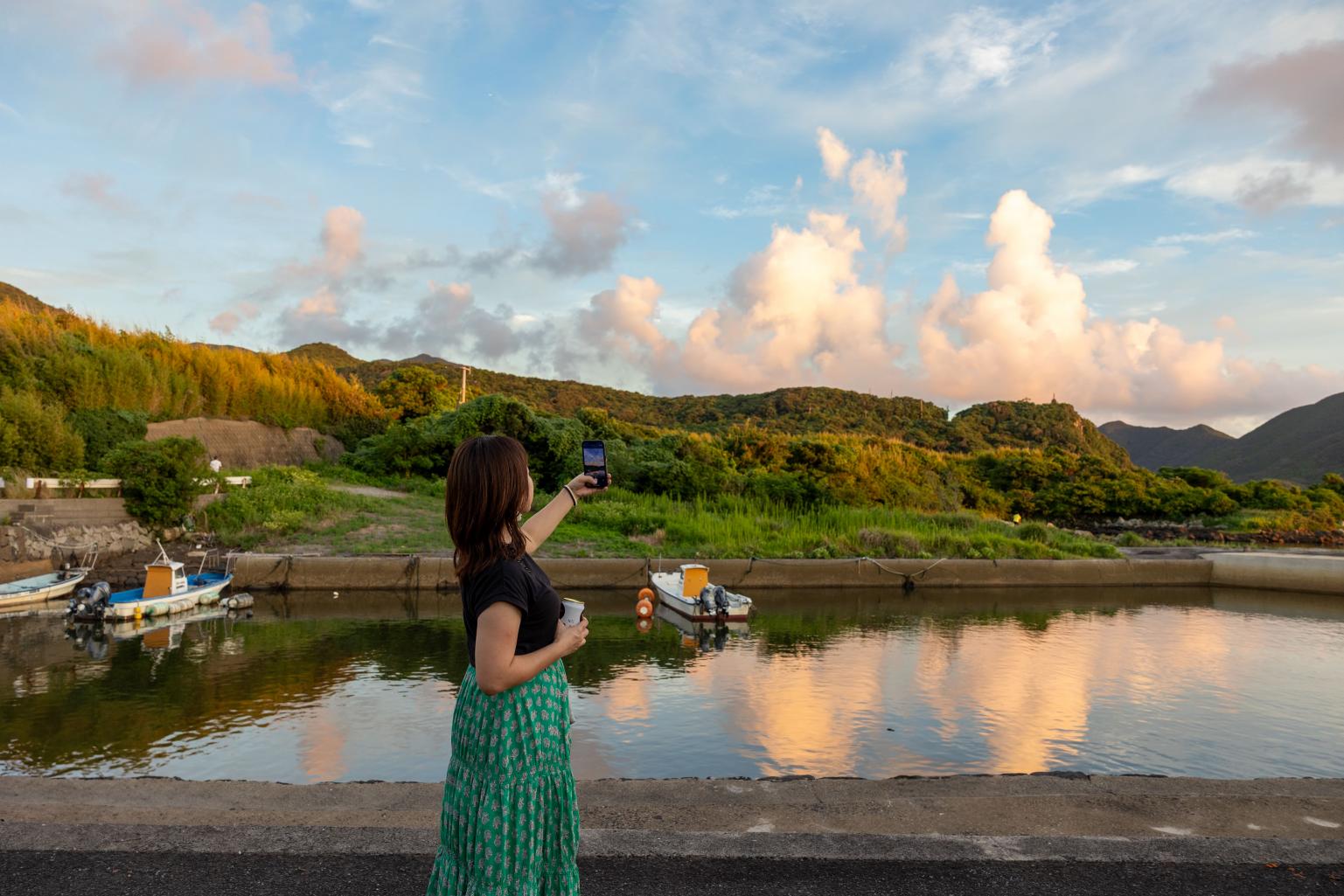 徒歩5分、貝津漁港から見える絶景-2