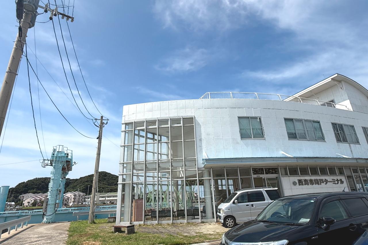 西海市崎戸フェリーターミナルが見えたら、正しいルートです。-1