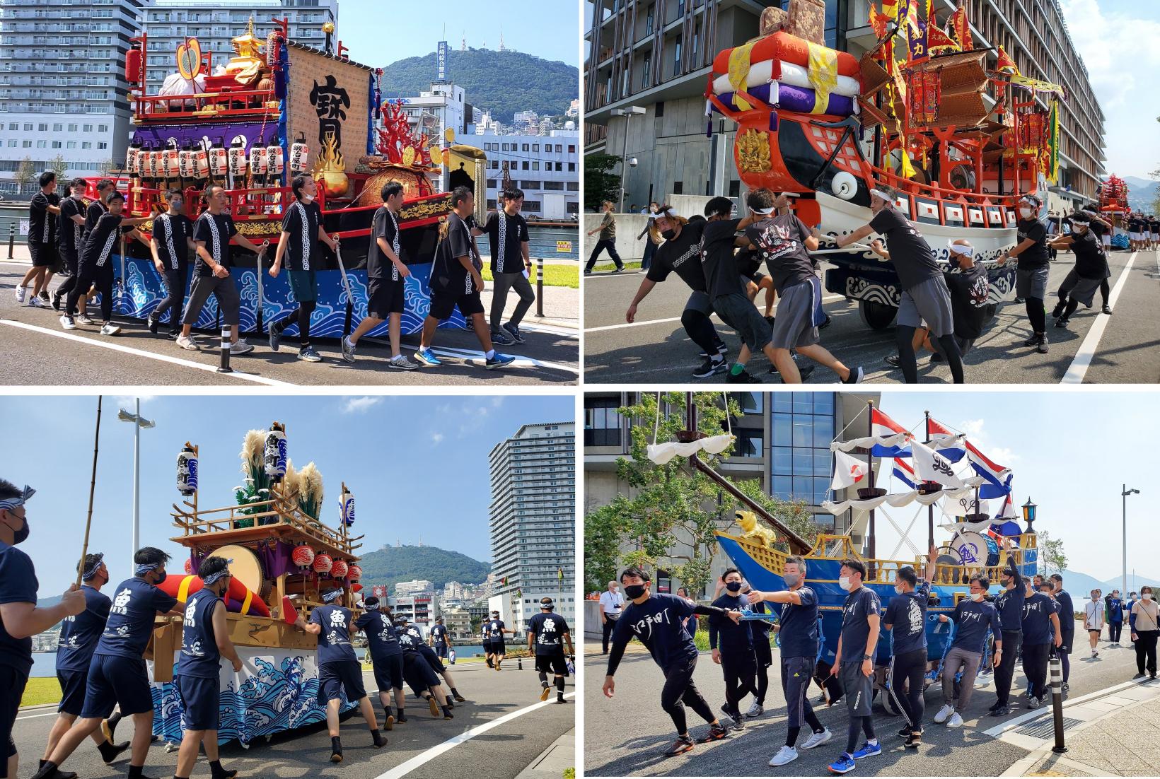 ながさき大くんち展を前に、踊町の演し物が大移動!-1