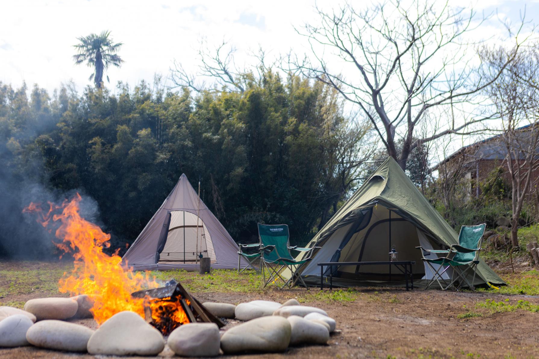 五島列島福江島の古民家ゲストハウス「GIVE ME FIVE -camp & stay-」でキャンプ・BBQ・ピザ作り体験・野菜収穫体験-1