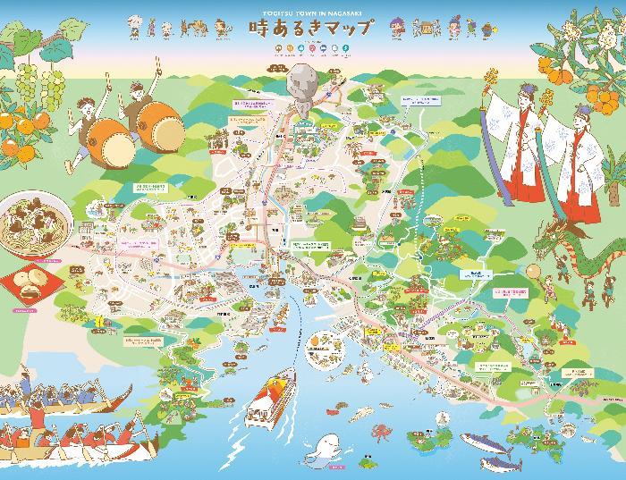 時津町デジタルウォーキングイラストマップ「時あるきマップ」公開！-1