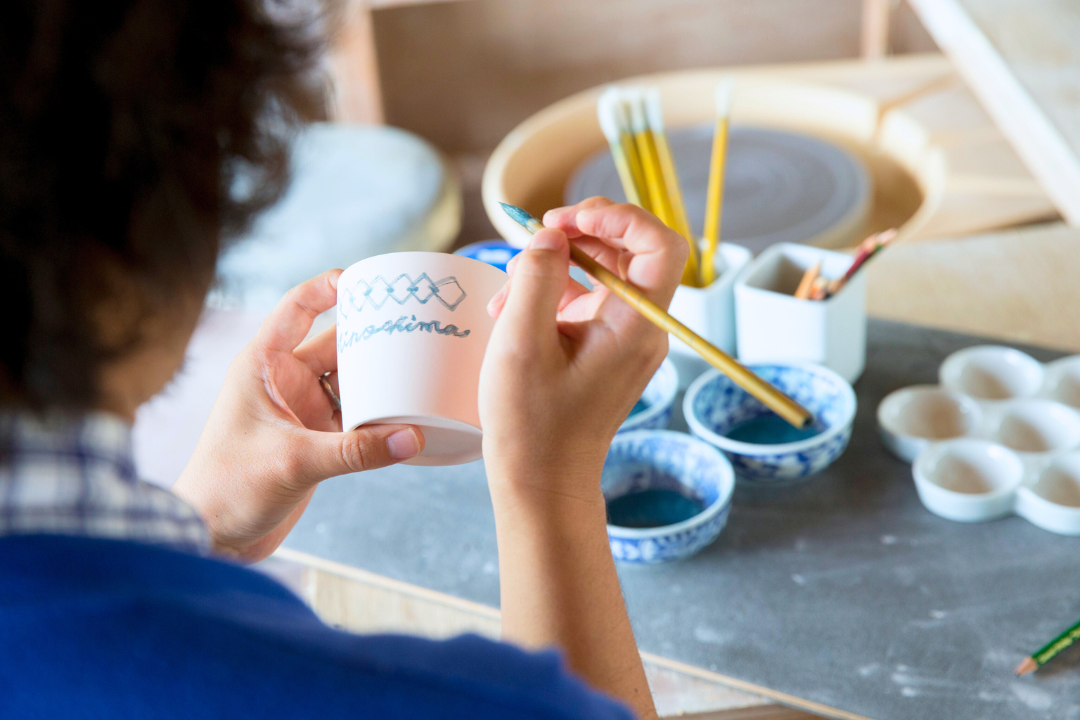 「Gosu」Blue Traditional Pottery Painting Workshop in Hasami-1