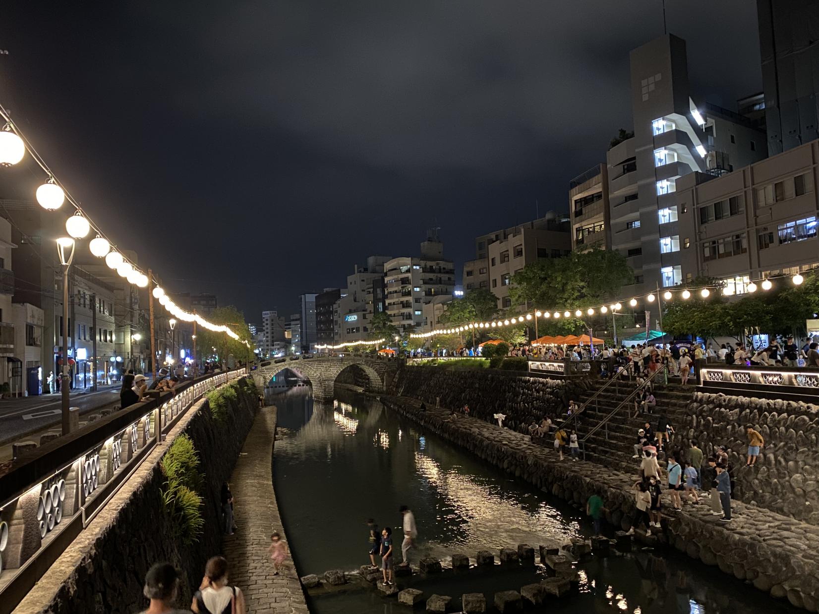 中島川夏季風情～長崎夜市（8月上旬和下旬的週六、週日）-1