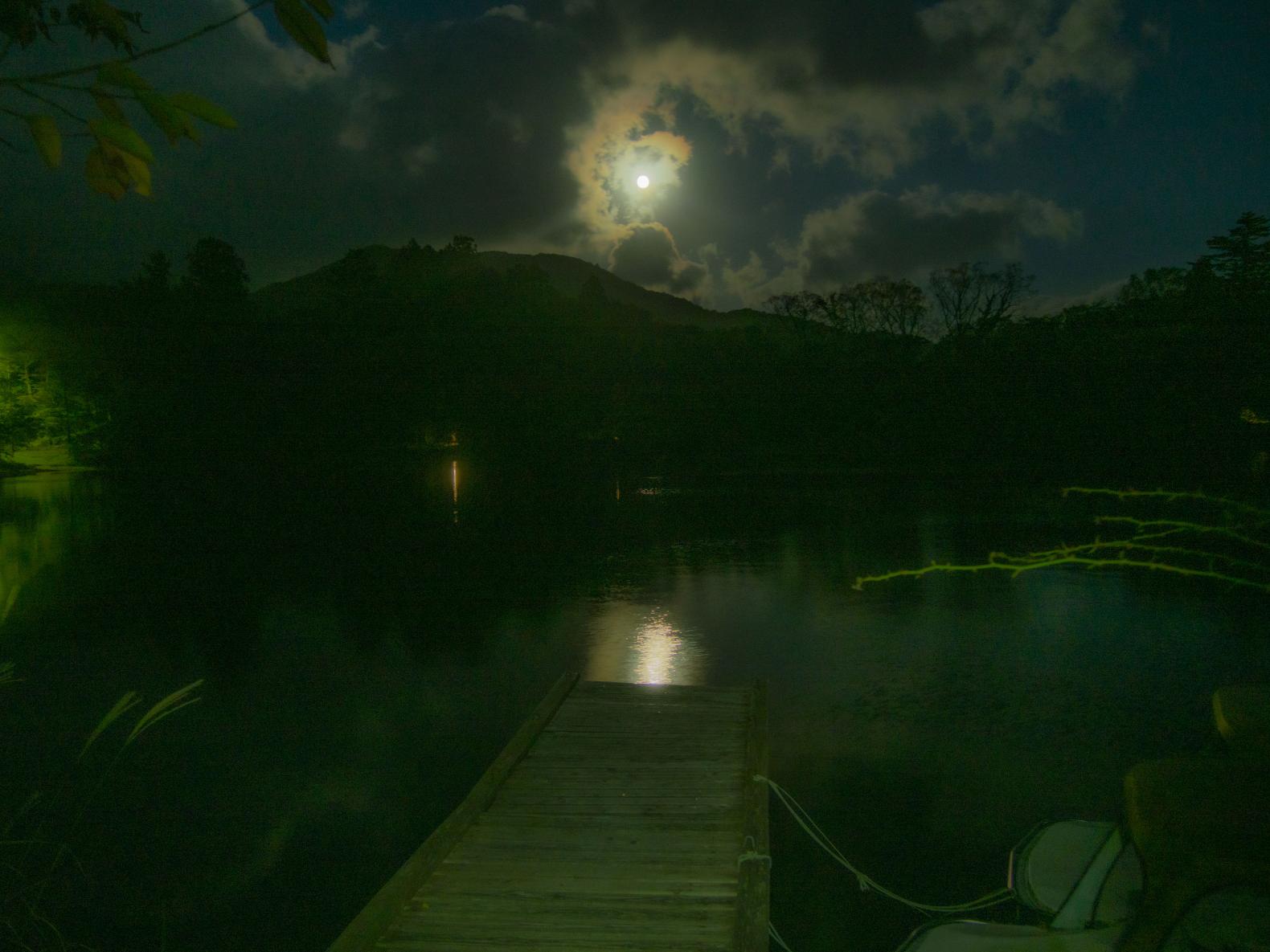 月夜の湖畔が幻想的な美しさ｜白雲の池キャンプ場（雲仙市）-0
