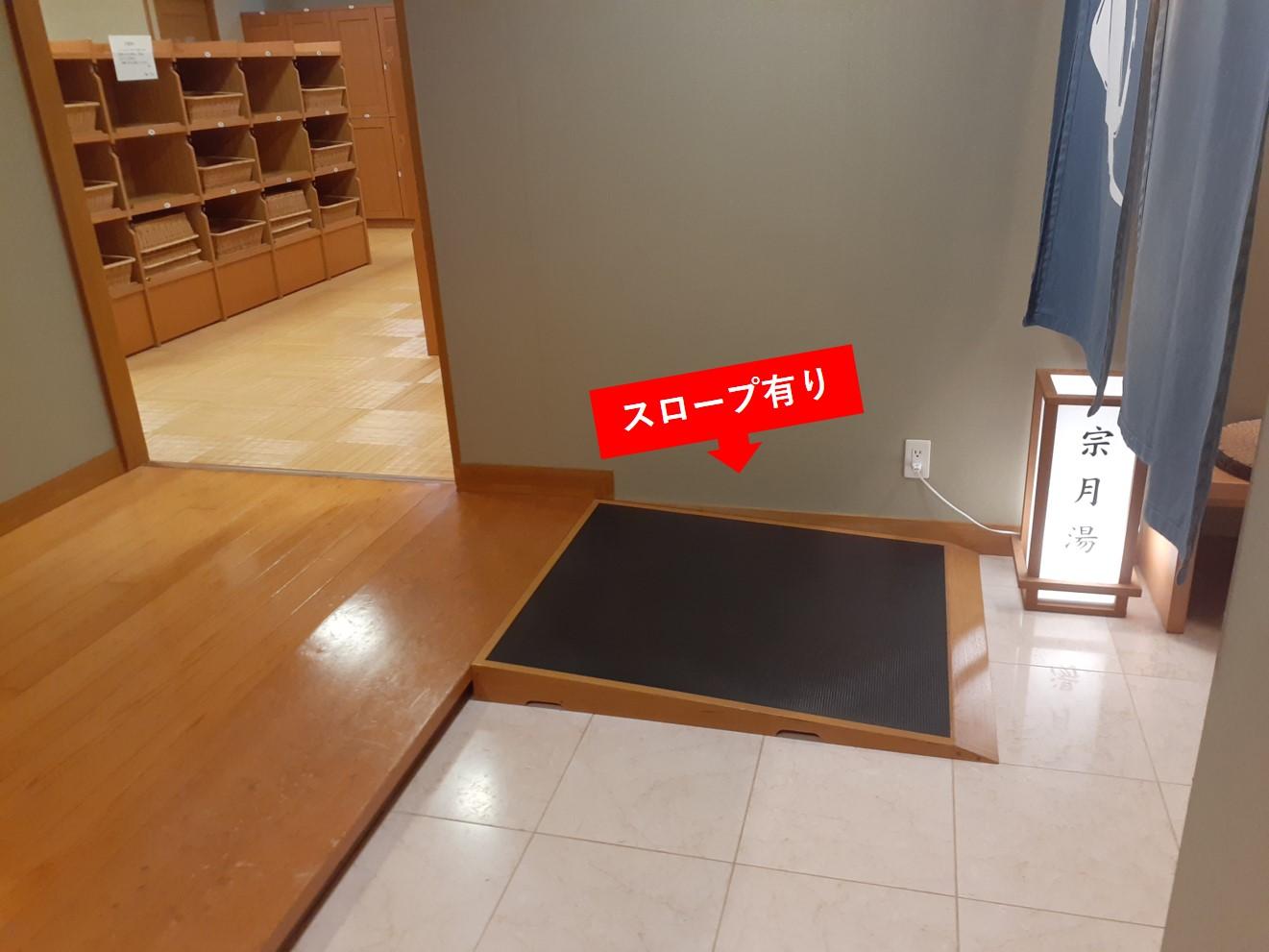 大浴場入口の小さなスロープ-0