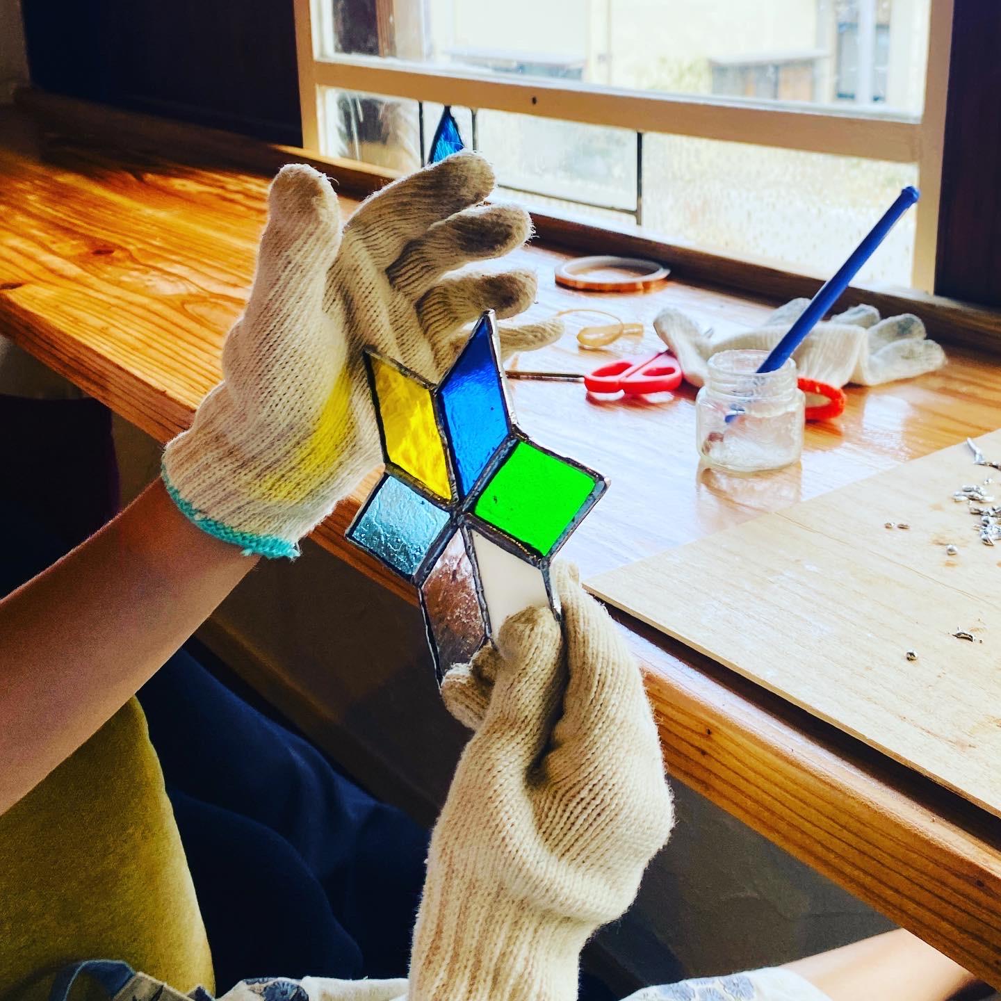 ステンドグラス製作体験-1