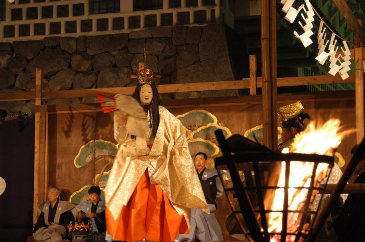 島原城薪能-1