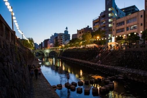 中島川夏季景色～長崎夜市-1