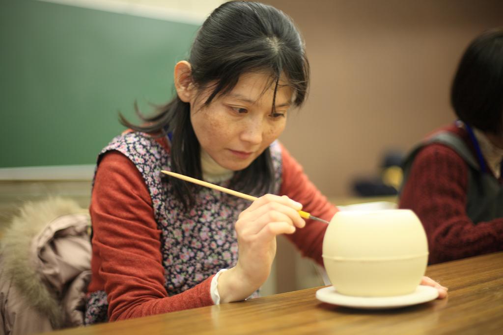 三川内焼透かし彫り体験-1